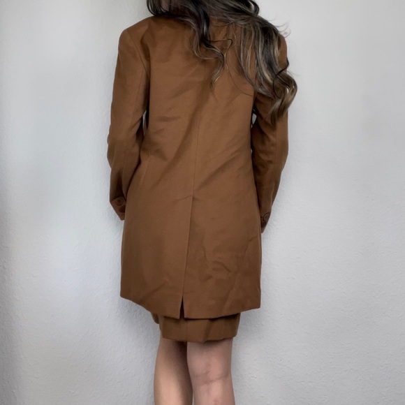 Coffee Brown Button-Up Blazer & Pencil Skirt Set | Ann Taylor - Picture 5 of 7